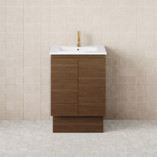 Dolce 600mm Walnut Freestanding Single Vanity